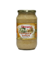 Jar of Derana Ginger & Garlic spread on a white background